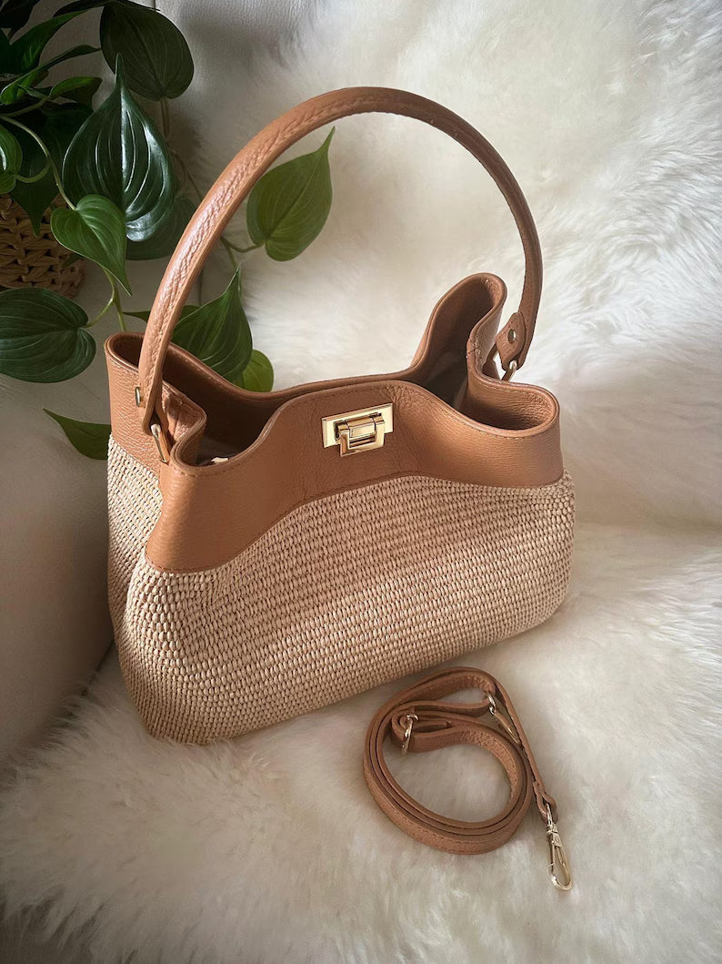 Borsa Raffia Elegance