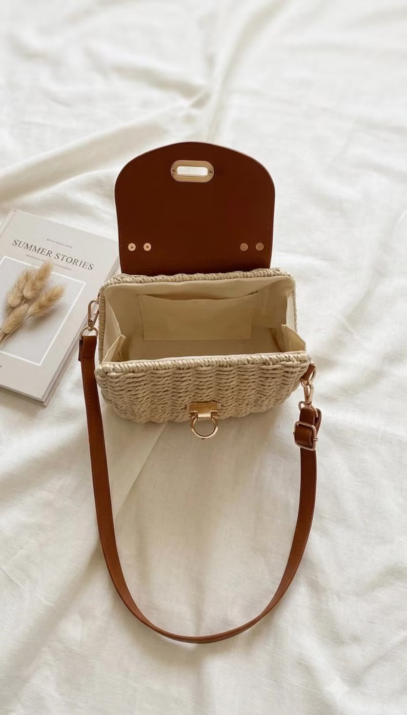 Borsa Bamboo Raffia