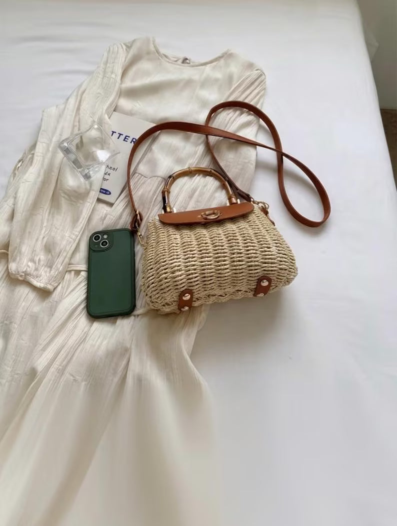 Borsa Bamboo Raffia